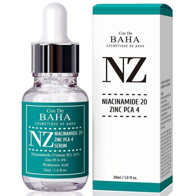 Сироватка для обличчя з ніацинамідом та цинком Cos De Baha Niacinamide 20% + Zinc 4% Serum NZ 30ml, фото 1