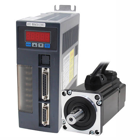 Комплектний сервопривід серводвигун 60ST-M00630LB і серводрайвер AASD-15A, 0.2kW, 0.637Nm, 220V, фото 1