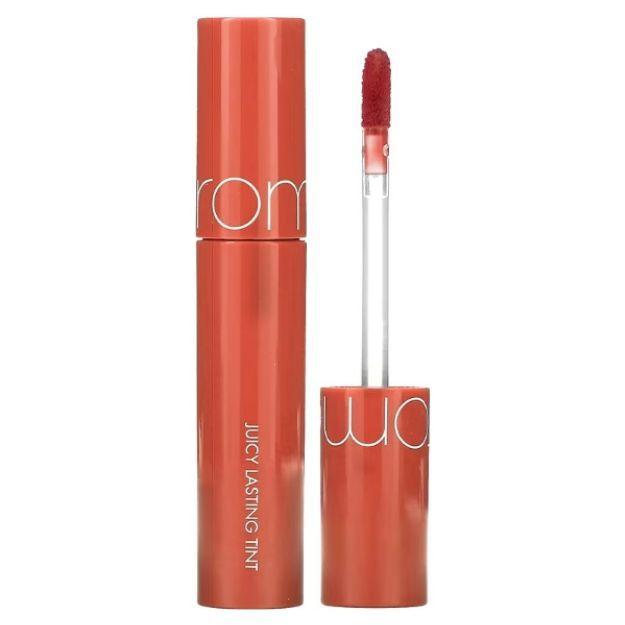 Соковитий тінт для губ у персиковому відтінку rom&nd JUICY LASTING TINT 18 MULLED PEACH, фото 1
