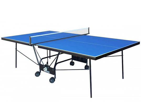 Тенісний стіл Compact Light Gk-5 Настільний теніс дорослий для приміщень, офісу Пінг понг складаний Синій, фото 1