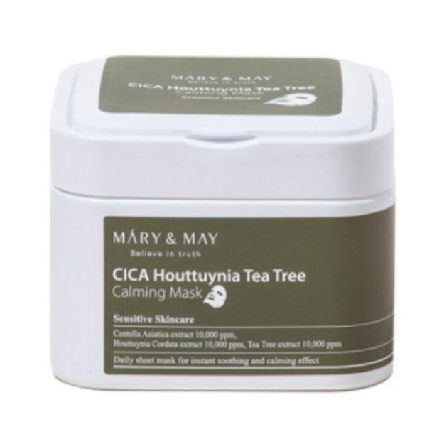 Тканинні маски з екстрактом чайного дерева Mary&May CICA Houttuynia Tea Tree Calming Mask 30шт, фото 1