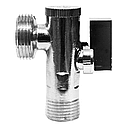 Кран кутовий (приладовий) з фільтром 1/2"х1/2" ANGO хром 2631, фото 4