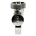 Кран кутовий (приладовий) з фільтром 1/2"х1/2" ANGO хром 2631, фото 5