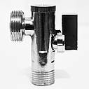 Кран кутовий (приладовий) з фільтром 1/2"х1/2" ANGO хром 2631, фото 7