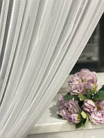 Тюль однотонна перламутрова ніжна біла