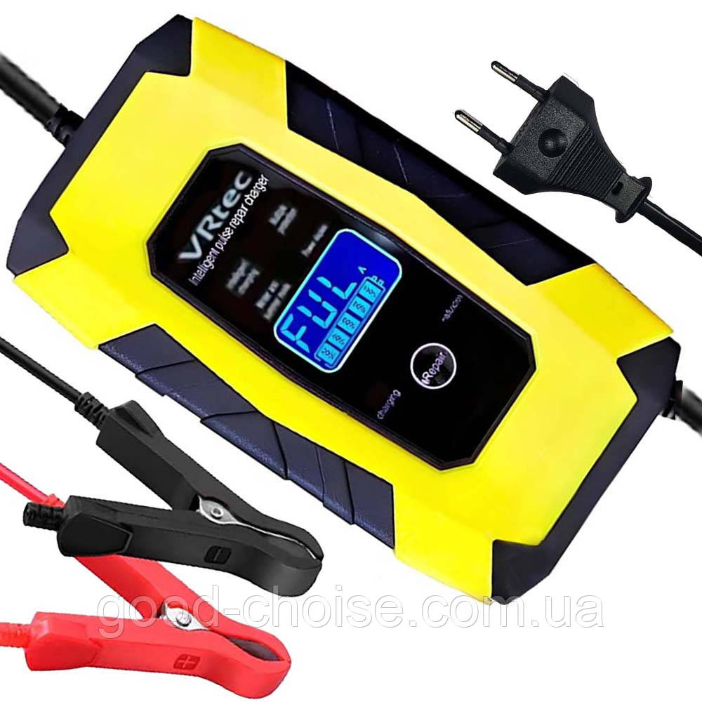 Зарядний пристрій для акумулятора 12В/6А, VRtec / Автоматична зарядка для акумулятора авто, фото 1