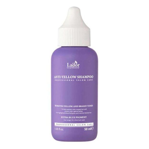 Шампунь для усунення жовтизни освітленого волосся La"dor Anti-yellow Shampoo 50ml, фото 1