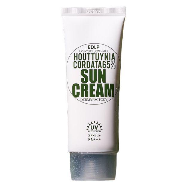 Сонцезахисний крем для обличчя Derma Factory Houttuynia Cordata 65% Sun Cream 50ml, фото 1