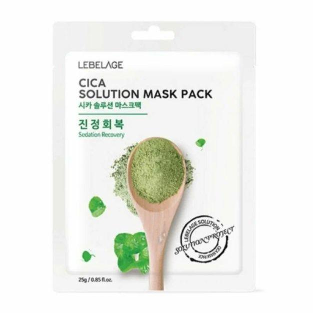 Тканинна маска для обличчя з центелою Lebelage Cica Solution Mask 23g, фото 1