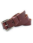 Шкіряний чоловічий ремінь Weatro 3,8 х 105-120 см Коричнево-червоний wtro-tur-38k-0066, фото 2