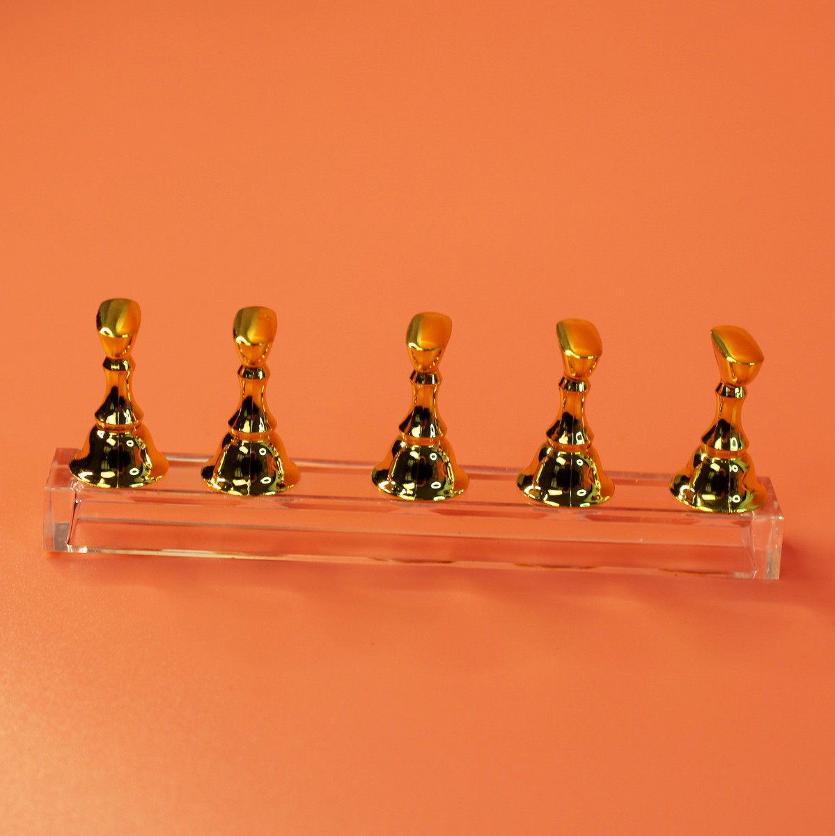 Підставка для тіпсів демонстраційна з магнітом, 5 позицій, Золотиста, фото 1