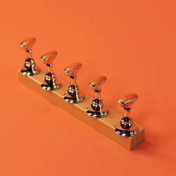 Підставка для тіпсів демонстраційна з магнітом, 5 позицій,  Срібляста