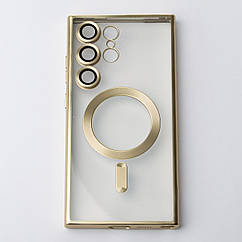 Силіконовий чохол MagSafe SHINING MATTE для Samsung S23 Ultra gold