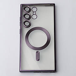 Силіконовий чохол MagSafe SHINING MATTE для Samsung S23 Ultra deep purple
