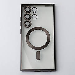 Силіконовий чохол MagSafe SHINING MATTE для Samsung S23 Ultra black