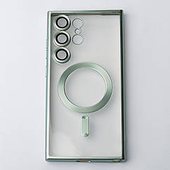 Силіконовий чохол MagSafe SHINING MATTE для Samsung S23 Ultra mint