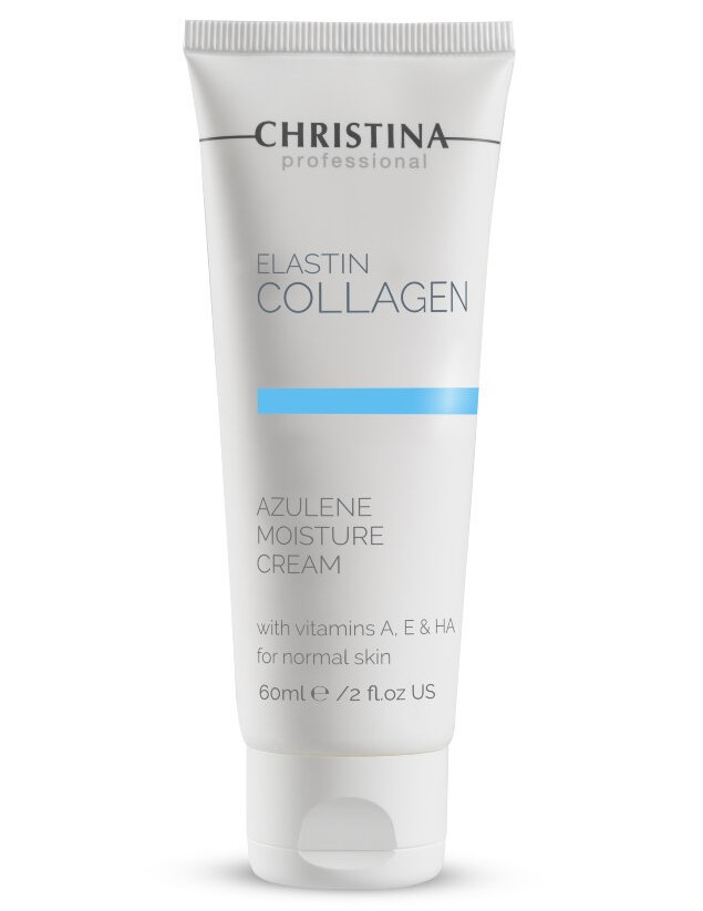 AZULENE MOISTURE CREAM ELASTIN COLLAGEN CHRISTINA Азуленовий зволожувальний крем для нормальної шкіри 60 мл