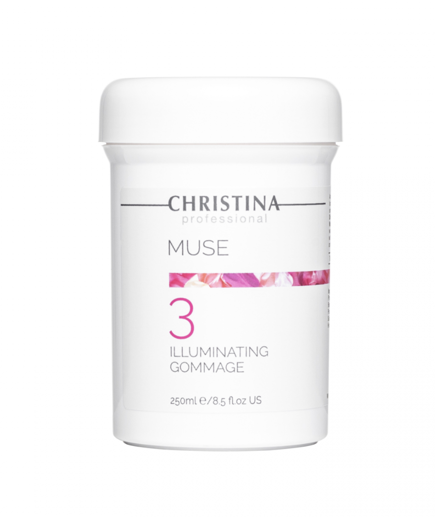 Гомаж для обличчя ILLUMINATING GOMMAGE MUSE CHRISTINA "Сяйво" 250 мл для очищення та вирівнювання текстури шкіри, фото 1