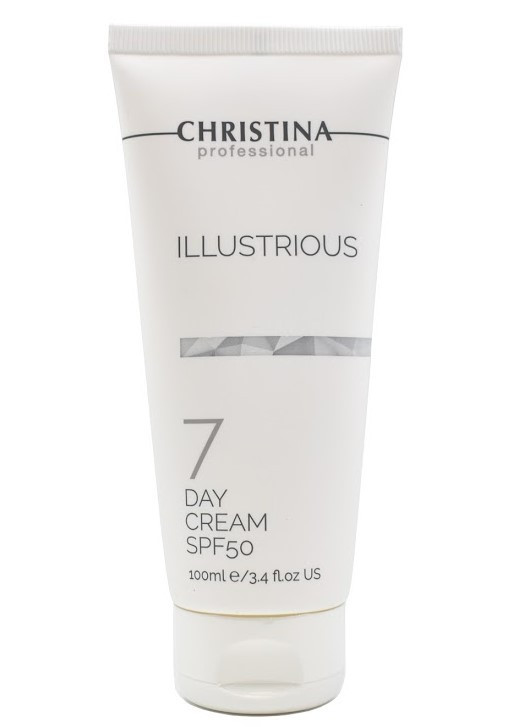 Денний крем SPF 50 DAY CREAM ILLUSTRIOUS CHRISTINA (крок 7) 100 мл сонцезахисний з гіалуроновою кислотою, фото 1
