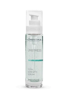 Сироватка заспокійлива зволожуюча з гіалуроновою кислотою TOTAL SERENITY SERUM UNSTRESS CHRISTINA "Тоталь" 30 мл