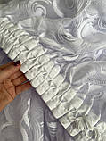 Тюль 3 м х 1,60 м висота жакард абстракція біла, фото 2