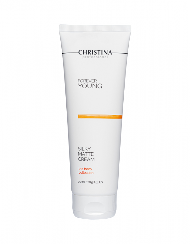 Крем для тіла матуючий зволожуючий SILKY MATTE CREAM FOREVER YOUNG CHRISTINA 250 мл з гіалуроновою кислотою, фото 1
