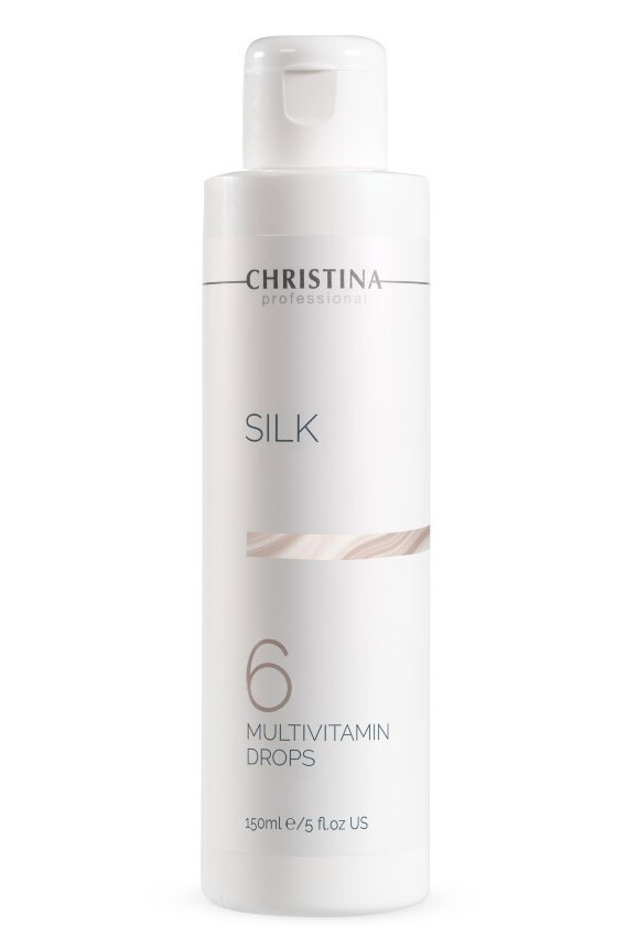 Мультивітамінні краплі для відновлення шкіри обличчя MULTIVITAMIN DROPS SILK CHRISTINA (крок 6) 150 мл, фото 1