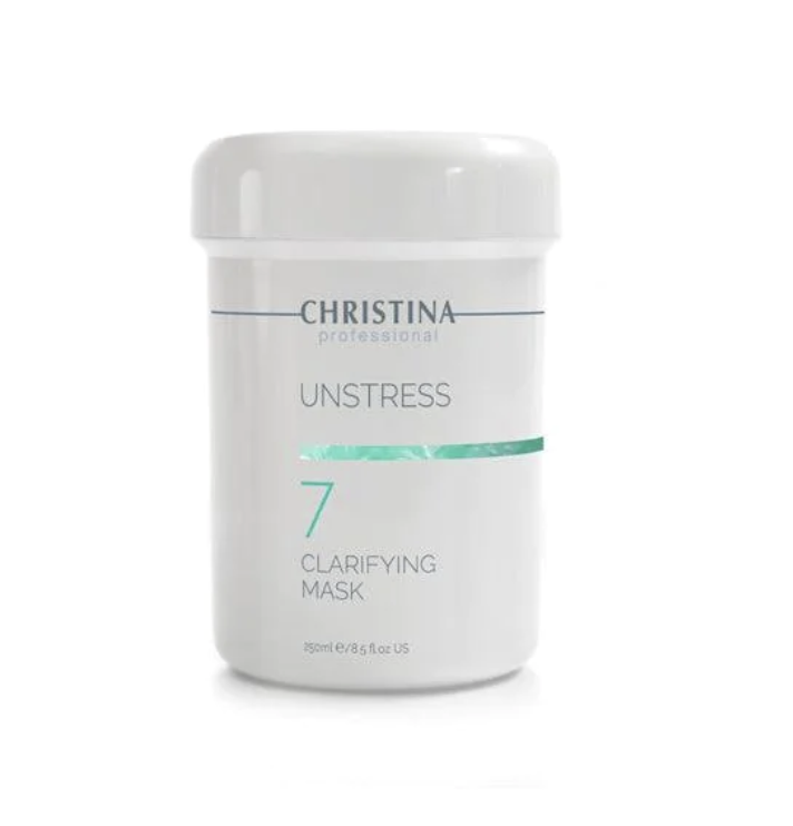 Очищувальна маска для обличчя для всіх типів шкіри заспокійлива CLARIFYING MASK UNSTRESS CHRISTINA (крок 7) 250 мл, фото 1