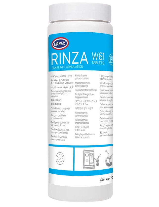 Таблетки Urnex Rinza Tablets M61 120 шт. Кислотные для молочних систем кофемашины