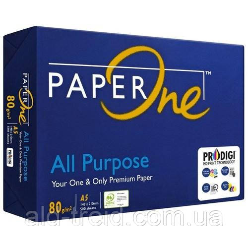 Папір офісний А5 (148*210) 80 г/м2 Paper One (500арк)
