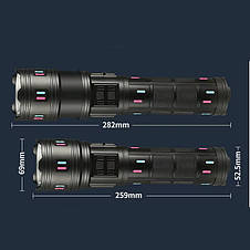 Ліхтар ручний PLD AK177-WHITE LASER LED PM60-TG, night vision fluorescence, 8х18650, Power Bank, zoom, 5 фільтрів, фото 3