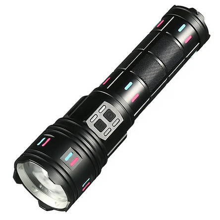Ліхтар ручний PLD AK177-WHITE LASER LED PM60-TG, night vision fluorescence, 8х18650, Power Bank, zoom, 5 фільтрів, фото 1