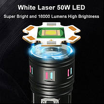 Ліхтар ручний PLD AK177-WHITE LASER LED PM60-TG, night vision fluorescence, 8х18650, Power Bank, zoom, 5 фільтрів, фото 6