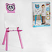 Дитячий стійкий мольберт Панда на гумових присосках Дошка для малювання поличка сухостираючий маркер, фото 6