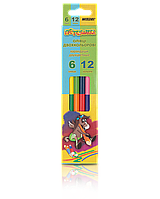 Карандаши цветные "MARCO" № 1011-6CB "Пегашка" (длинные двухсторонние)