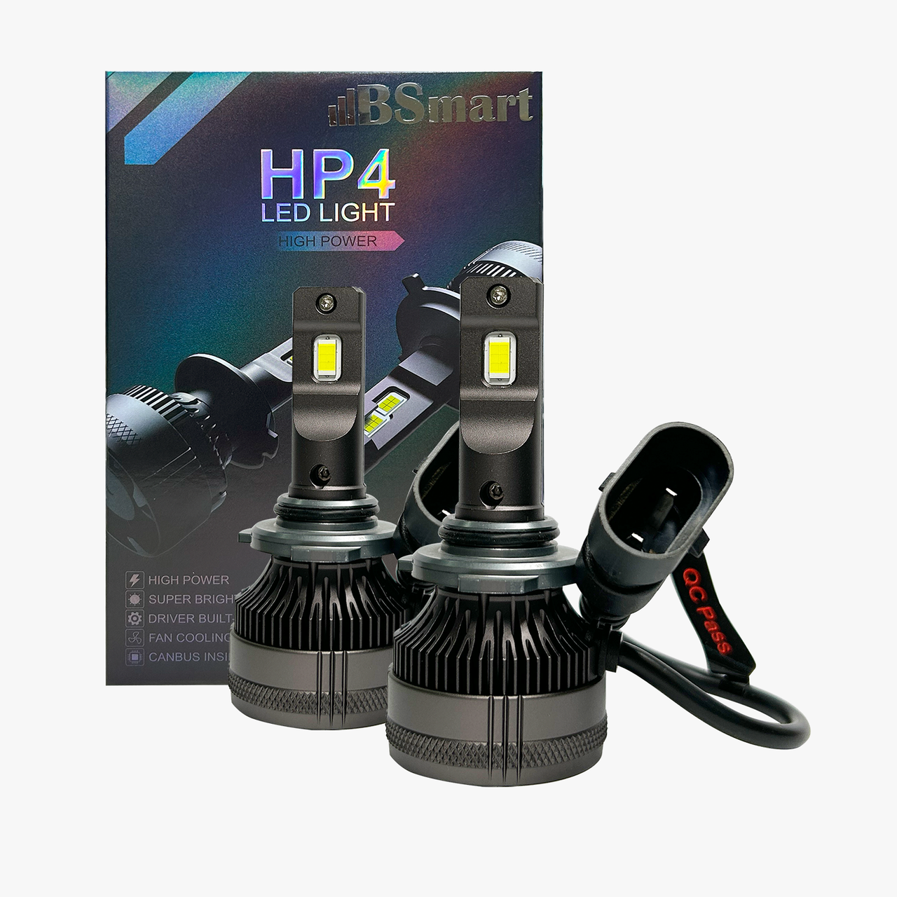 Автолампи LED BSmart HP4 цоколь HB4 9006 10000Лм 100Вт 6000K 12В Canbus 50Вт на лампу