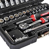 Набір головок торцевих з тріскачкою 1/4″ 46 предметів Vitals Master, фото 6