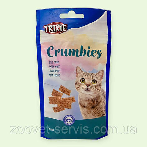 Ласощі для виведення шерсті в кішок Trixie із солодом 50г, фото 1