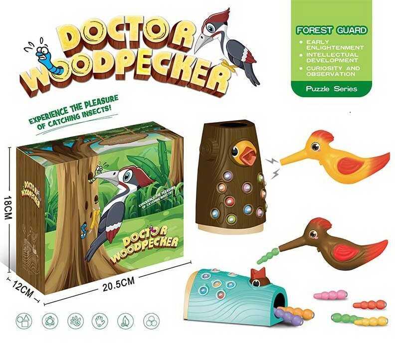 Розвиваюча іграшка Магнітна гра для розвитку моторики Нагодуй пташку, фото 1