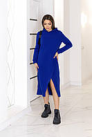 Стильна тепла сукня, жіноча трикотажна сукня-міді з капюшоном "Era" - розмір з 42 до 56