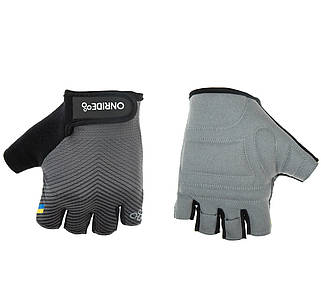 Рукавички без пальців ONRIDE TID 20 UA чорно-сірі XL