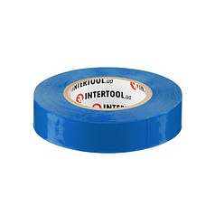 Стрічка ізоляційна 0.15 мм * 17 мм * 20 м, синя (уп. 10 шт) INTERTOOL IT-0020