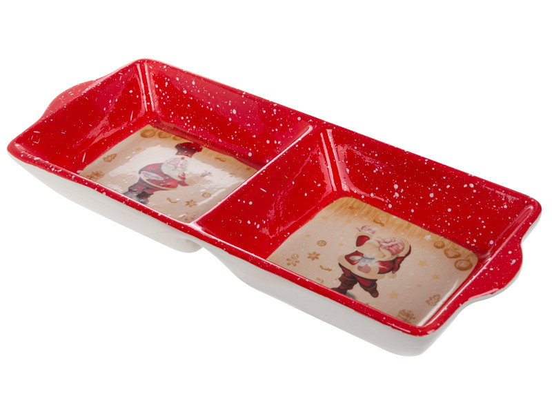 Страва для закусок Lefard Веселий Санта 27,5 х11х4 см 1940-306 кераміка