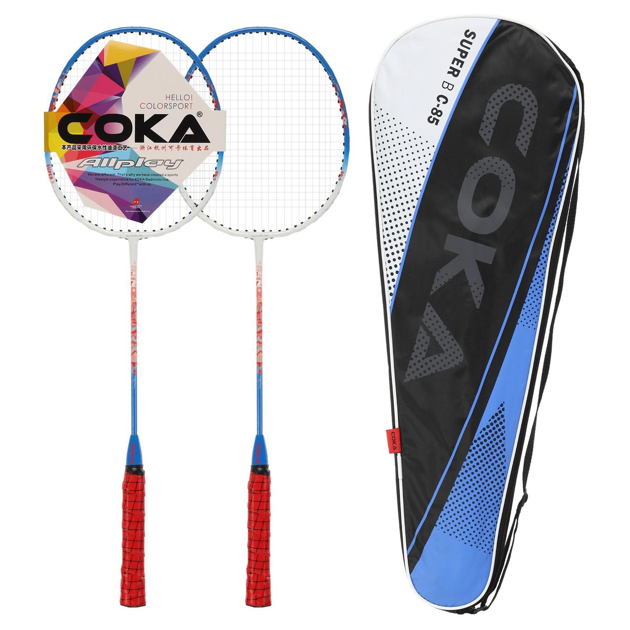 Ракетки для бадмінтону в чохлі 2 шт COKA C-85, фото 1