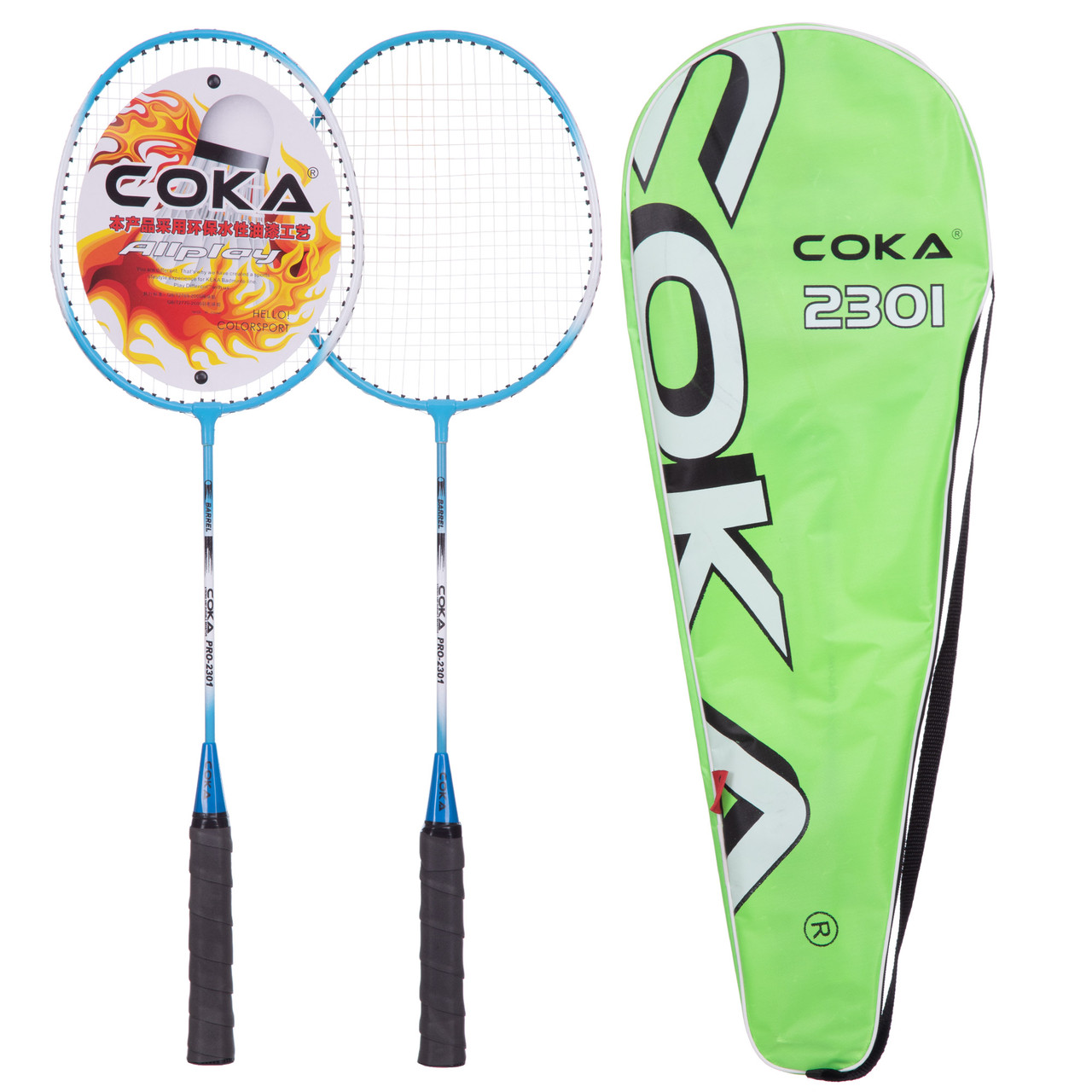 Ракетки для бадмінтону в чохлі 2 шт COKA 2301, фото 1