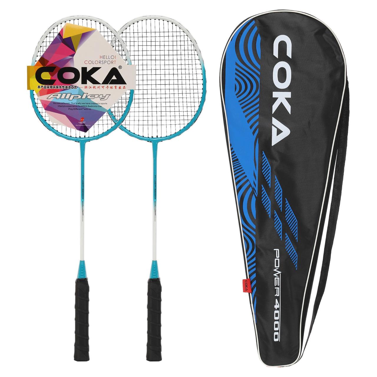 Ракетки для бадмінтону в чохлі 2 шт COKA 4000, фото 1
