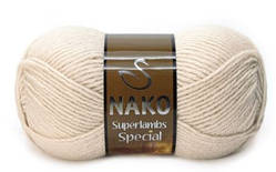 Nako SUPERLAMBS SPECIAL (Суперламбс спесіал) № 6383 грибний (Напівшерстяна пряжа, нитки для в'язання)
