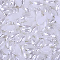 Напівперлини  білі маркізи  6x12mm (50 шт.)