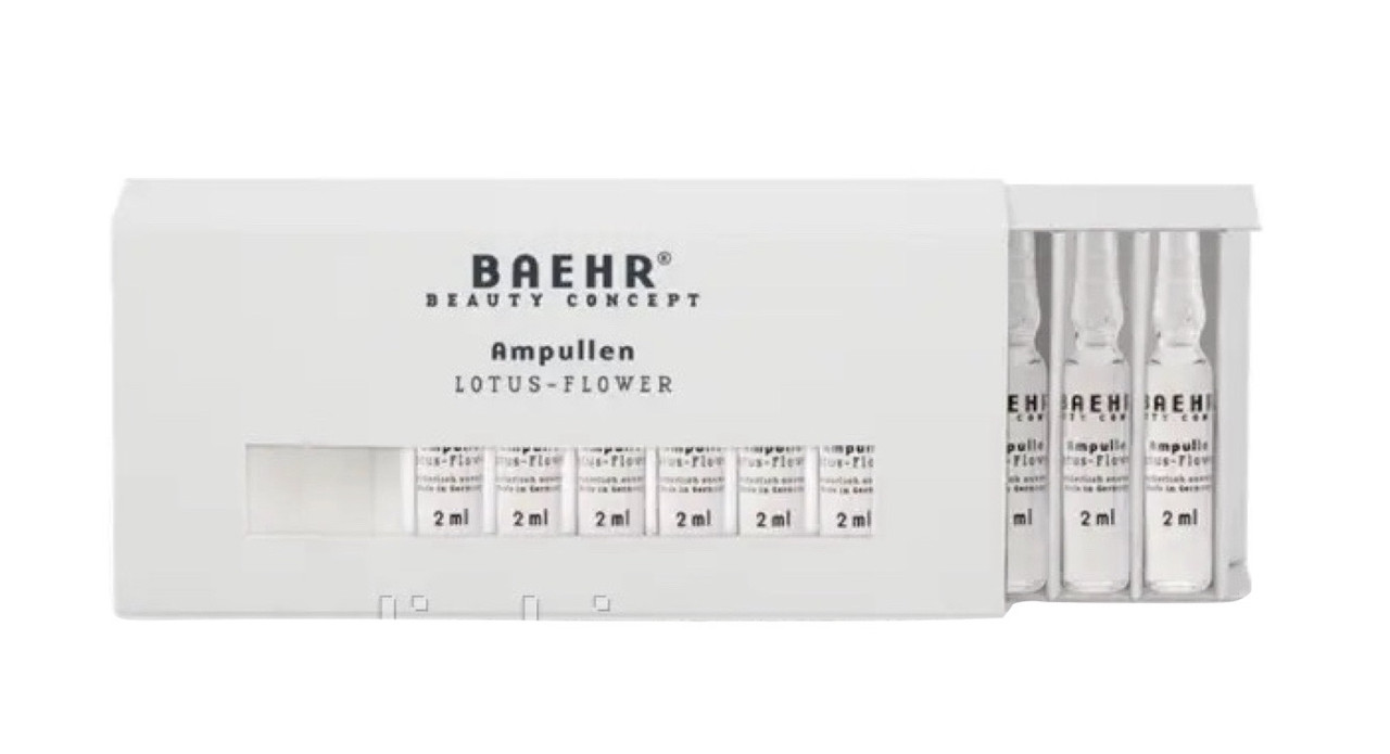 Ампули для обличчя з екстрактом лотосу проти старіння Baehr Ampulle Lotus-Flower, 2мл 10 шт