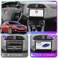 Штатна магнітола Lesko для Fiat Bravo II 2007-2014 екран 9" 4/64 QLED CarPlay 4G Wi-Fi GPS 360 Prime 3 шт., фото 2